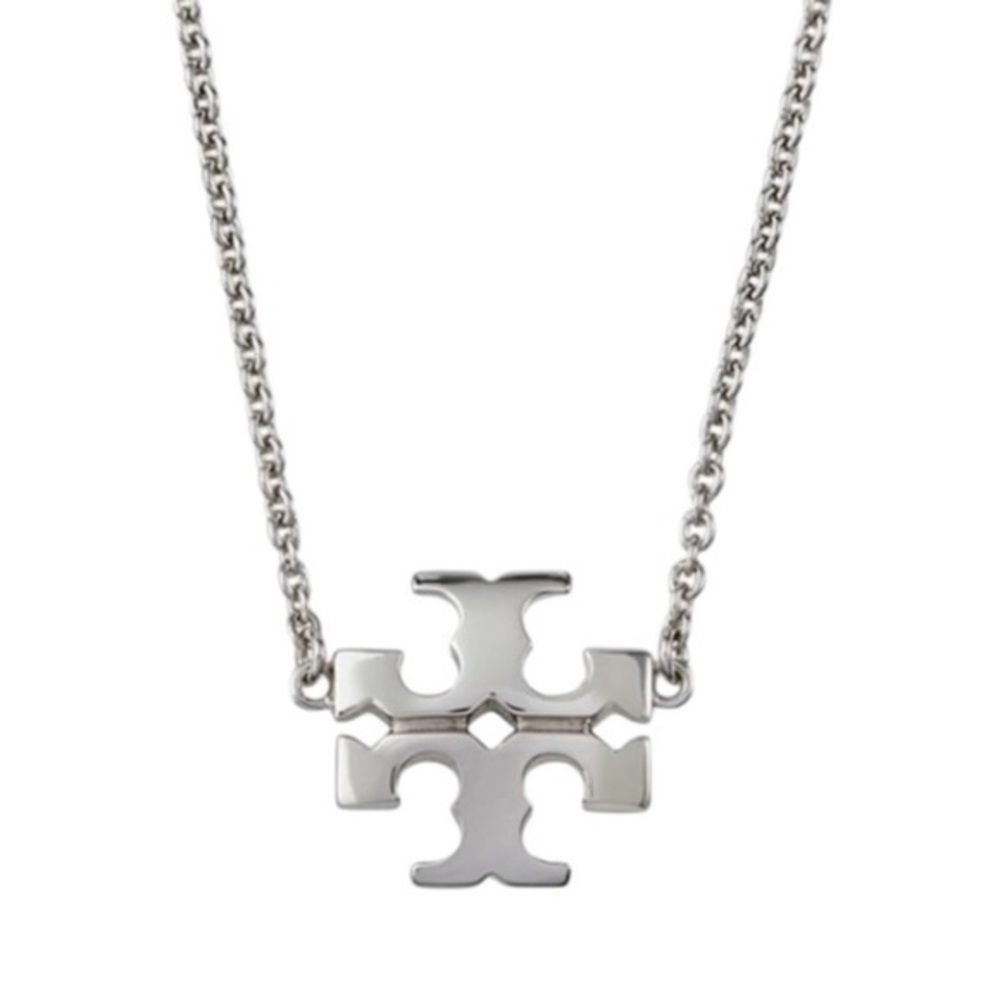 Tory Burch Silver Kira Pendant Chain Necklace